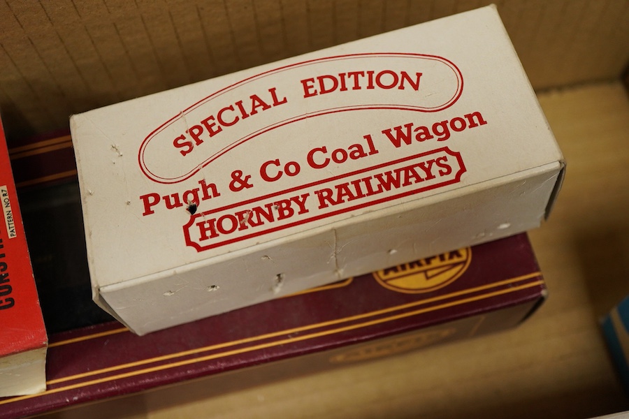 A quantity of 00 gauge model railway by Tri-ang, Mainline, Dapol, Bachmann, GMR, Hornby Dublo, etc. including; nine steam and diesel locomotives, together with boxed and unboxed freight wagons, coaches, kits and other mo